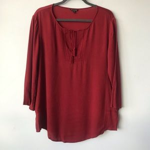 Massimo Dutti Blouse Size XL - Valentine Red